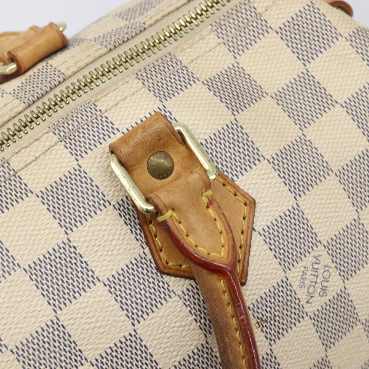 LOUIS VUITTON Damier Azur Speedy 30 Hand Bag N41533 LV Auth 205932