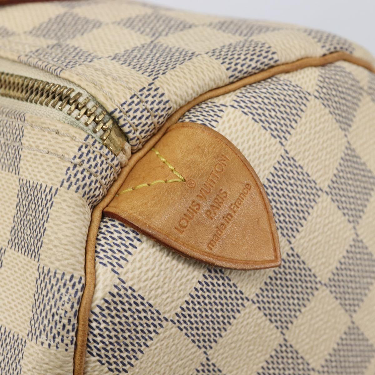 LOUIS VUITTON Damier Azur Speedy 30 Hand Bag N41533 LV Auth 205932