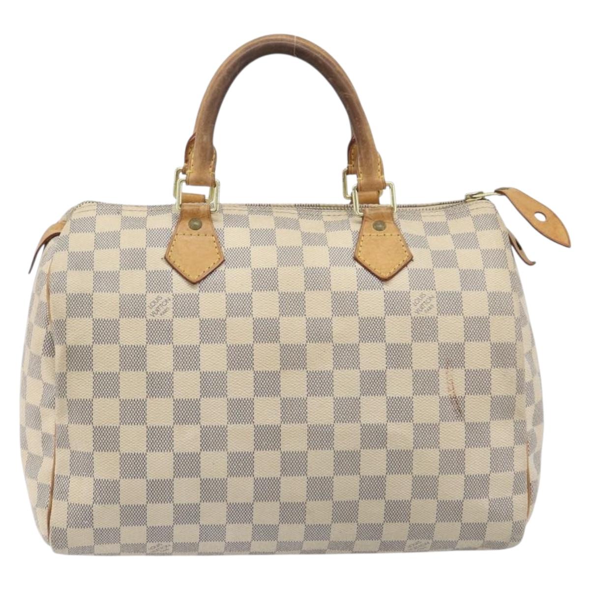 LOUIS VUITTON Damier Azur Speedy 30 Hand Bag N41533 LV Auth 205932