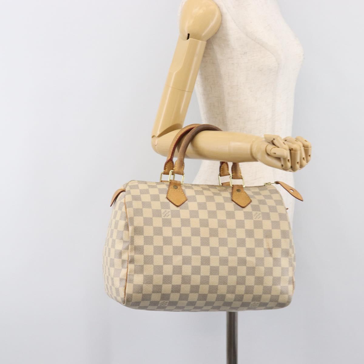 LOUIS VUITTON Damier Azur Speedy 30 Hand Bag N41533 LV Auth 205932
