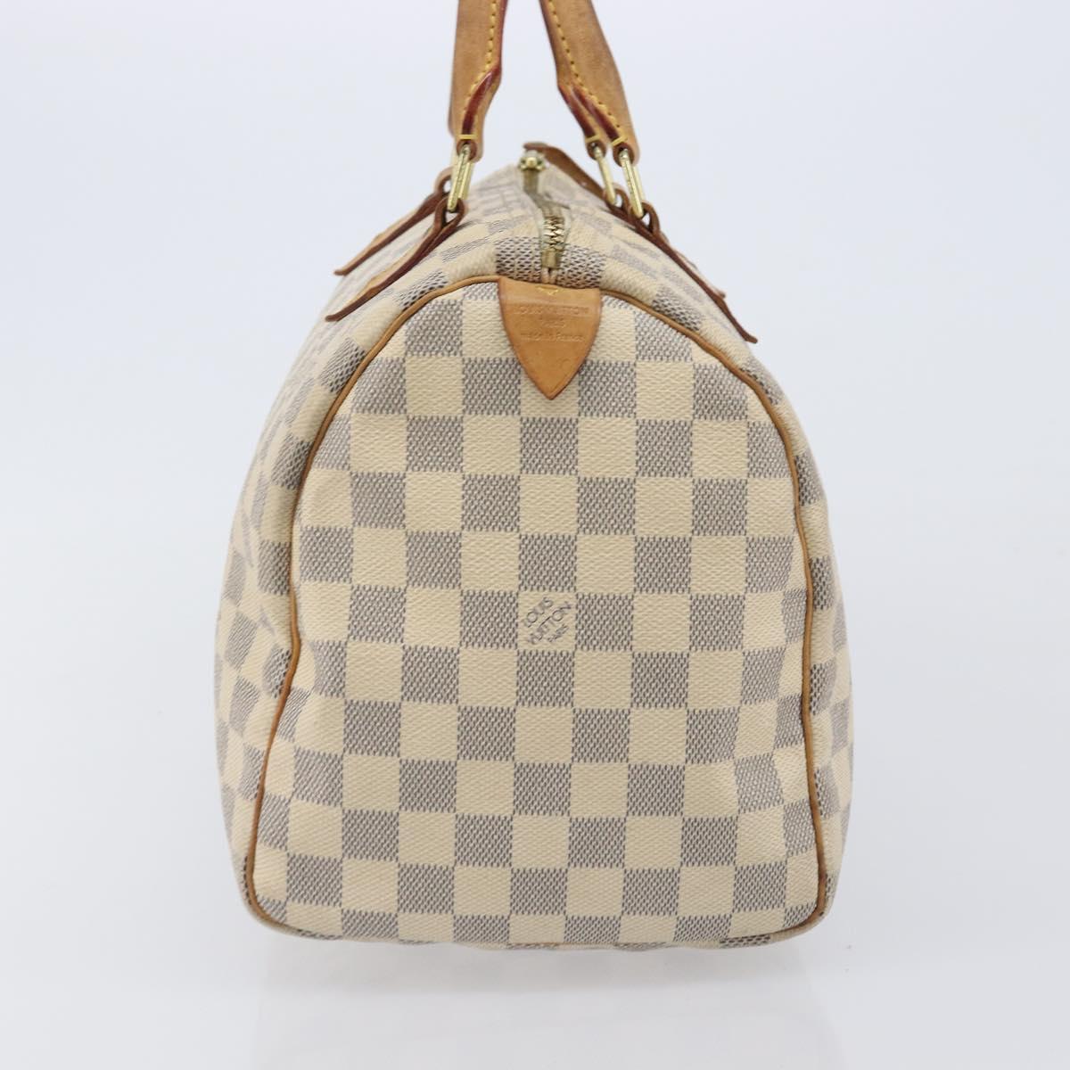 LOUIS VUITTON Damier Azur Speedy 30 Hand Bag N41533 LV Auth 205932