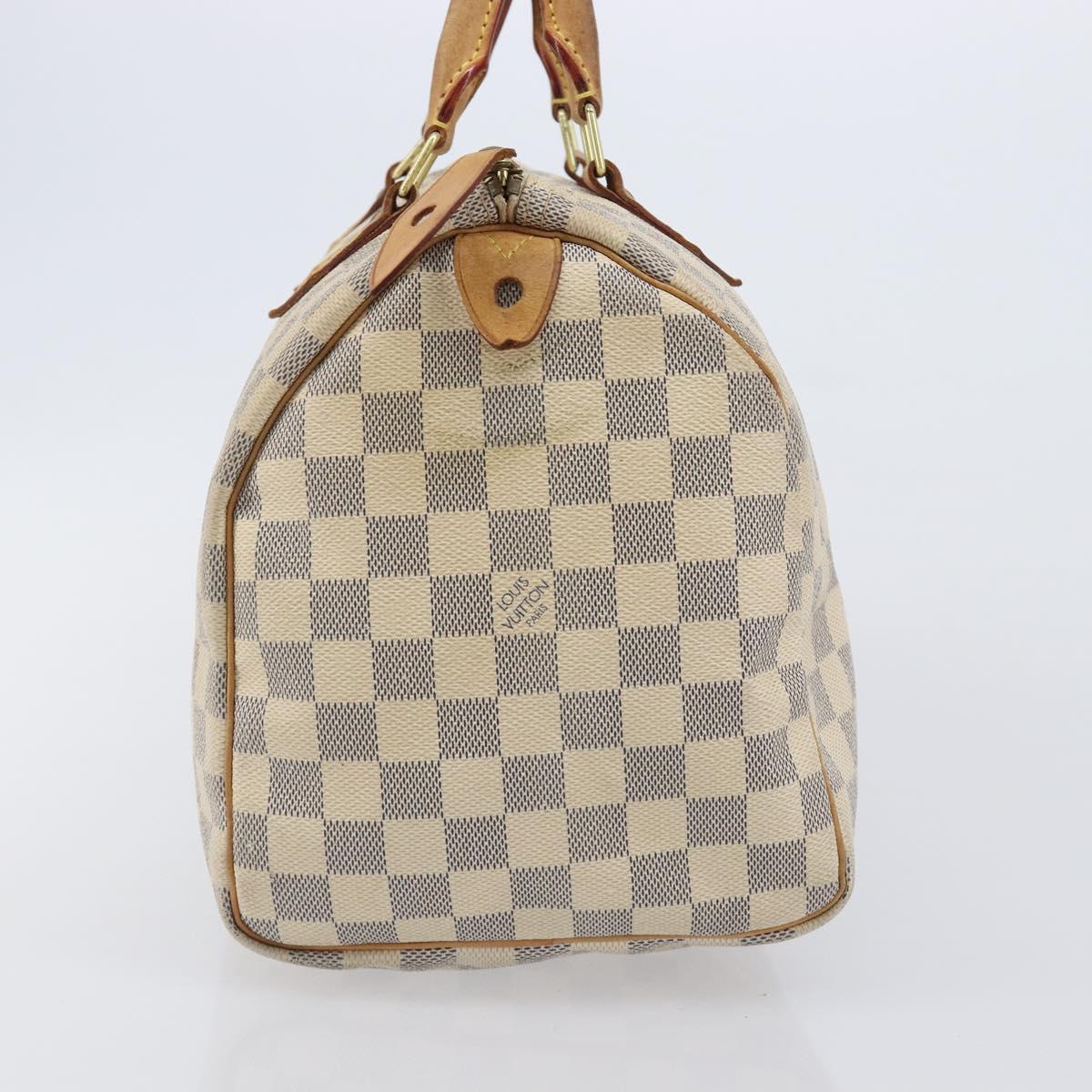LOUIS VUITTON Damier Azur Speedy 30 Hand Bag N41533 LV Auth 205932