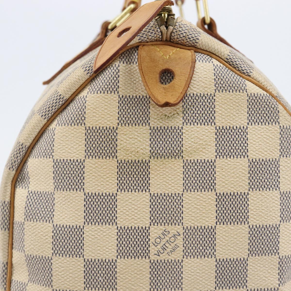LOUIS VUITTON Damier Azur Speedy 30 Hand Bag N41533 LV Auth 205932