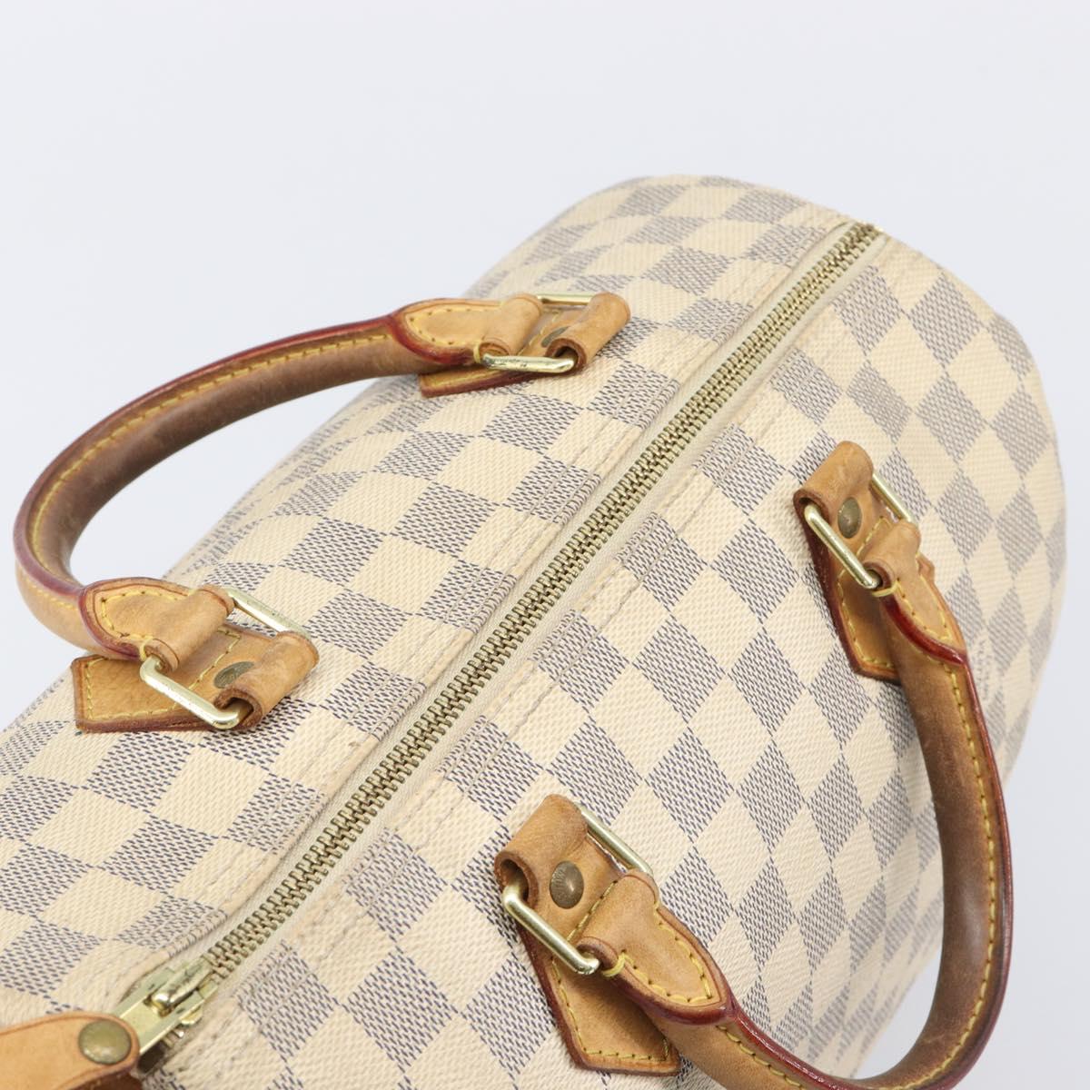 LOUIS VUITTON Damier Azur Speedy 30 Hand Bag N41533 LV Auth 205932