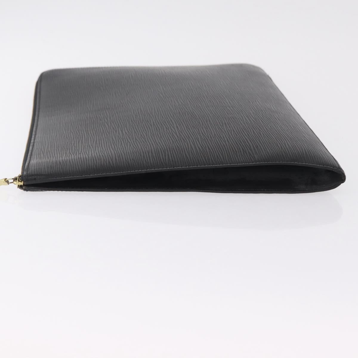 LOUIS VUITTON Epi Posh Documents Clutch Bag Black M54492 LV Auth 205934A