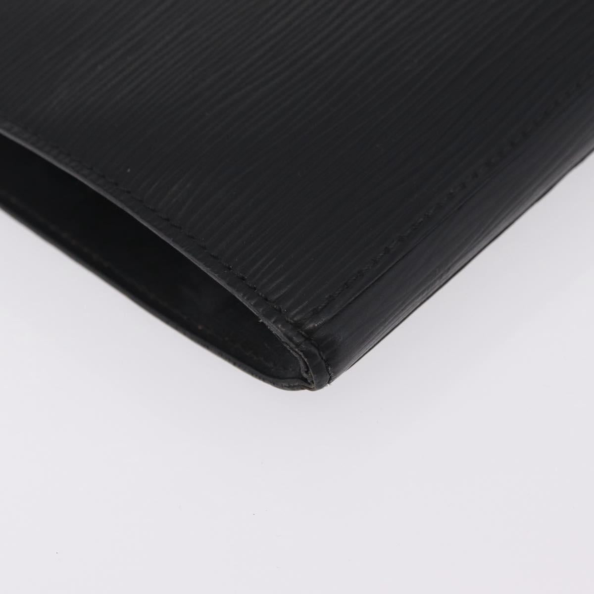LOUIS VUITTON Epi Posh Documents Clutch Bag Black M54492 LV Auth 205934A