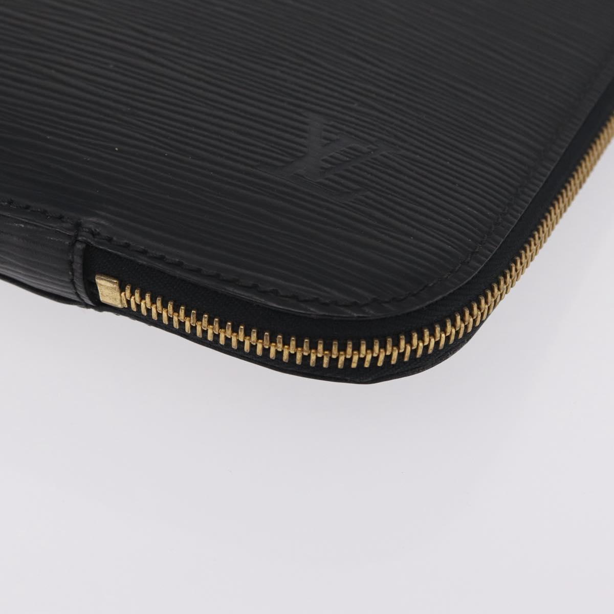 LOUIS VUITTON Epi Posh Documents Clutch Bag Black M54492 LV Auth 205934A