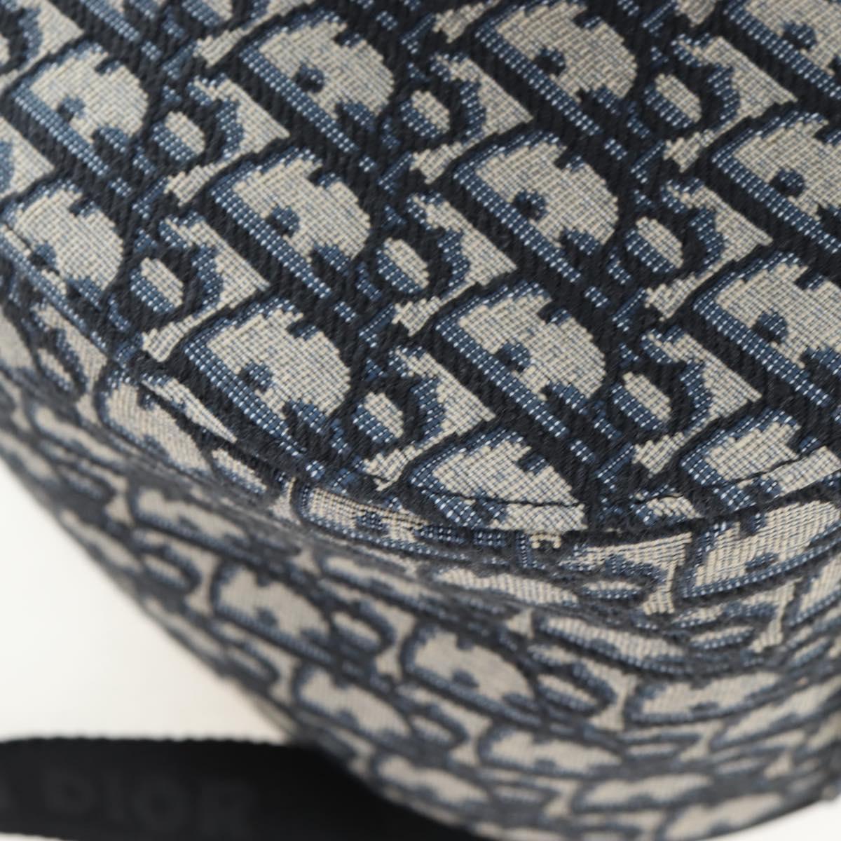 Christian Dior Trotter Canvas Saddle Oblique Gallop Backpack Navy Auth 205942SAM