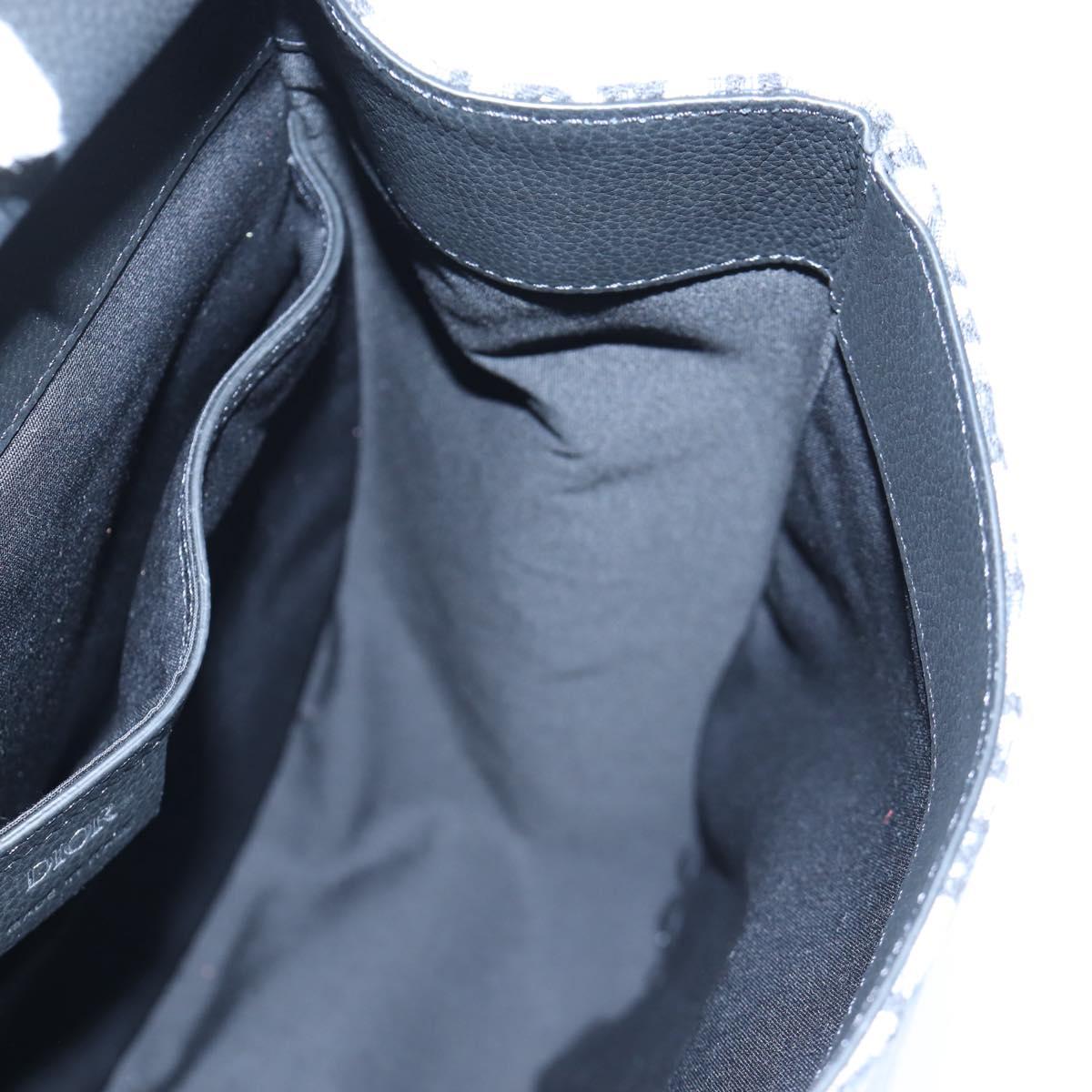 Christian Dior Trotter Canvas Saddle Oblique Gallop Backpack Navy Auth 205942SAM