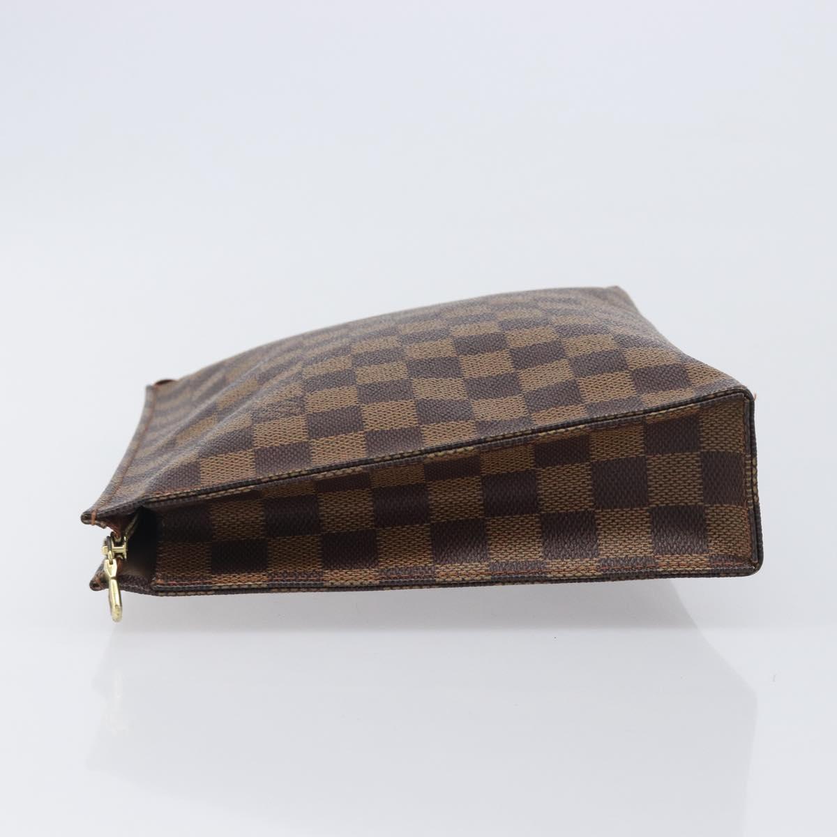 LOUIS VUITTON Damier Ebene Poche Toilette 26 Pouch N47543 LV Auth 205944A