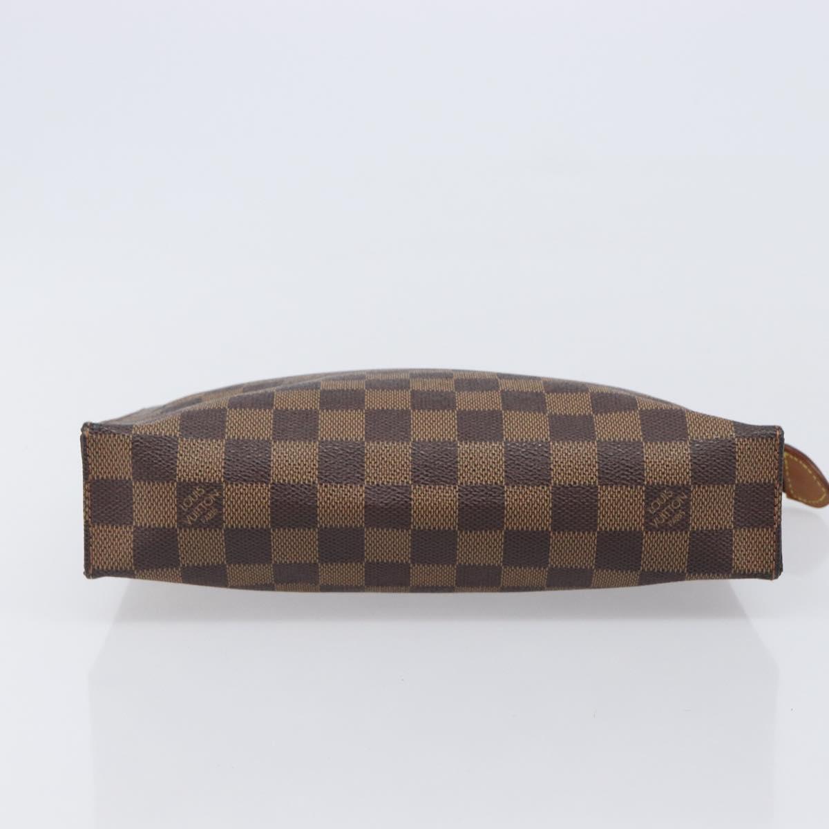 LOUIS VUITTON Damier Ebene Poche Toilette 26 Pouch N47543 LV Auth 205944A