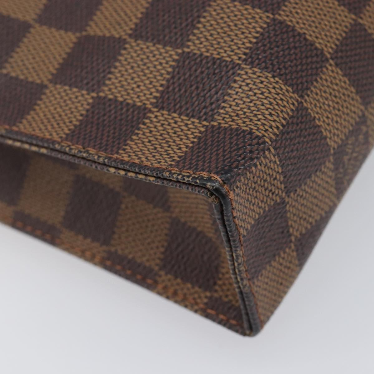 LOUIS VUITTON Damier Ebene Poche Toilette 26 Pouch N47543 LV Auth 205944A