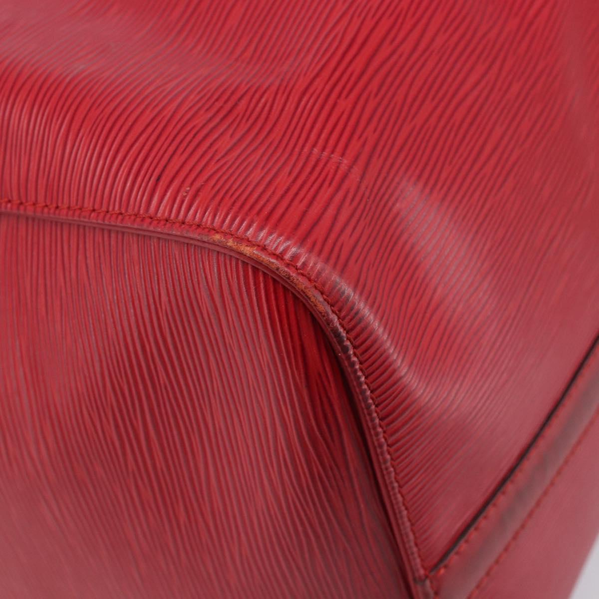 LOUIS VUITTON Epi Keepall 50 Boston Bag Red M42967 LV Auth 205950A