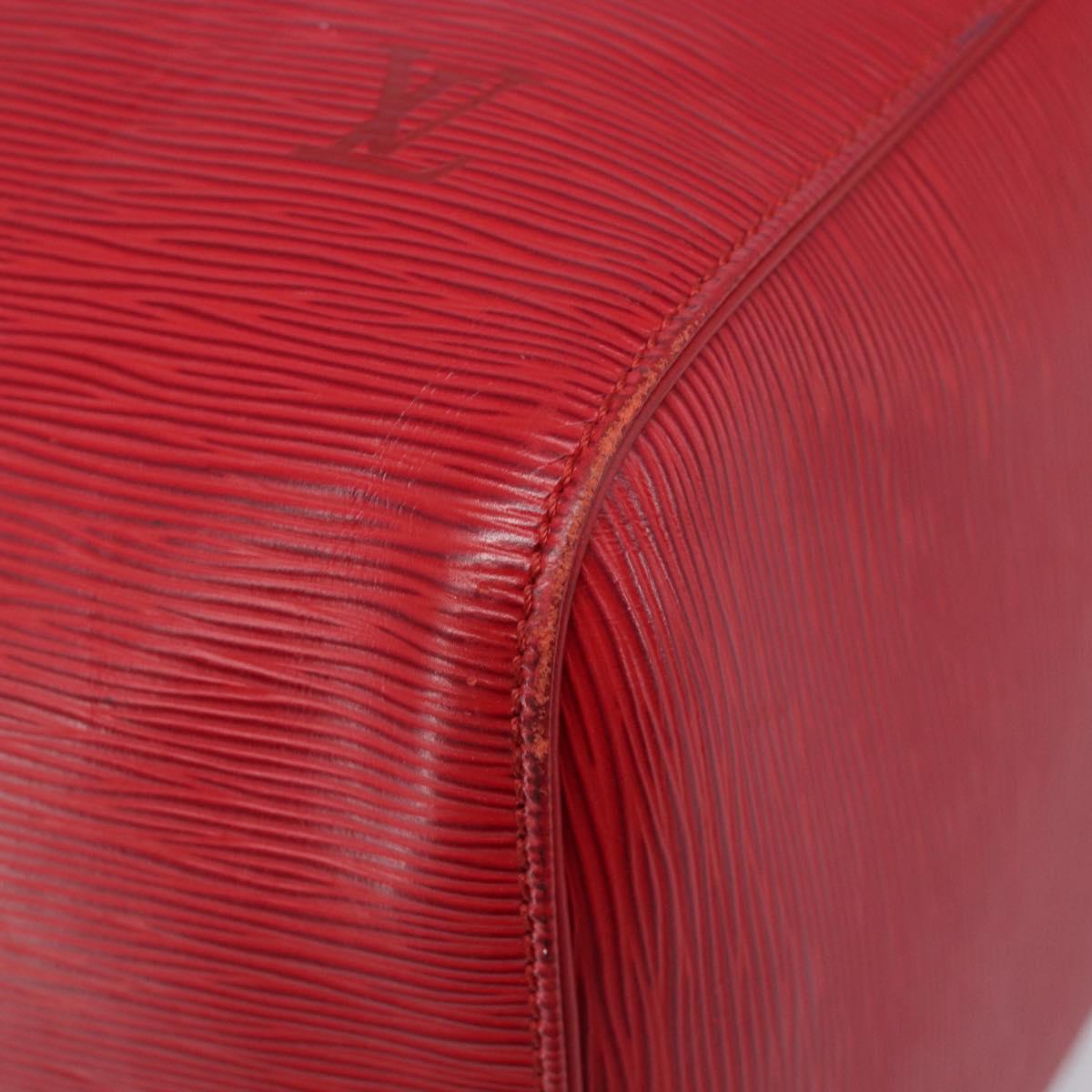LOUIS VUITTON Epi Keepall 50 Boston Bag Red M42967 LV Auth 205950A