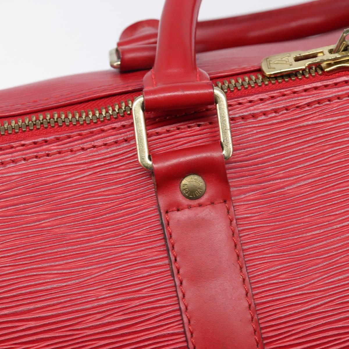 LOUIS VUITTON Epi Keepall 50 Boston Bag Red M42967 LV Auth 205950A