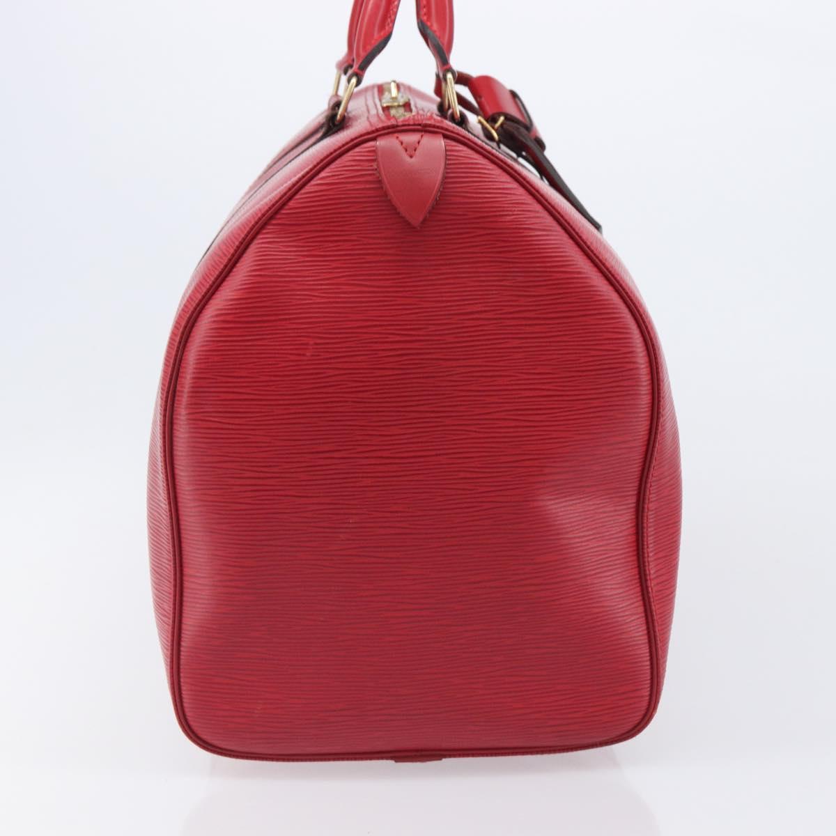 LOUIS VUITTON Epi Keepall 50 Boston Bag Red M42967 LV Auth 205950A