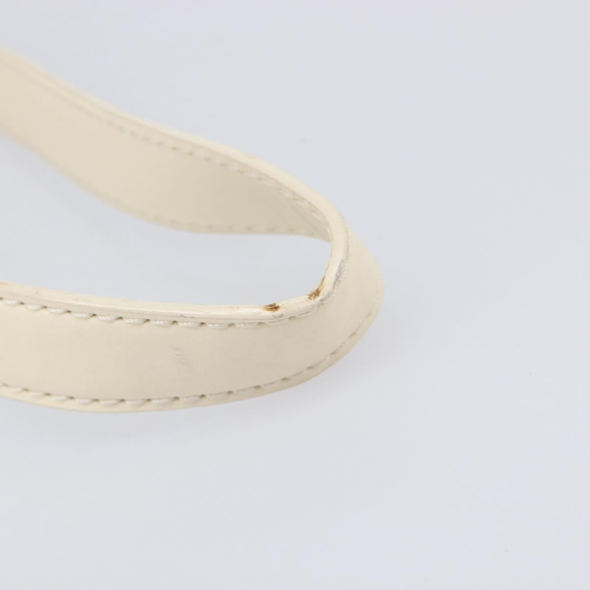 LOUIS VUITTON Cuir Bequia Trotteur MM Bag Leather White M95359 LV Auth 205951