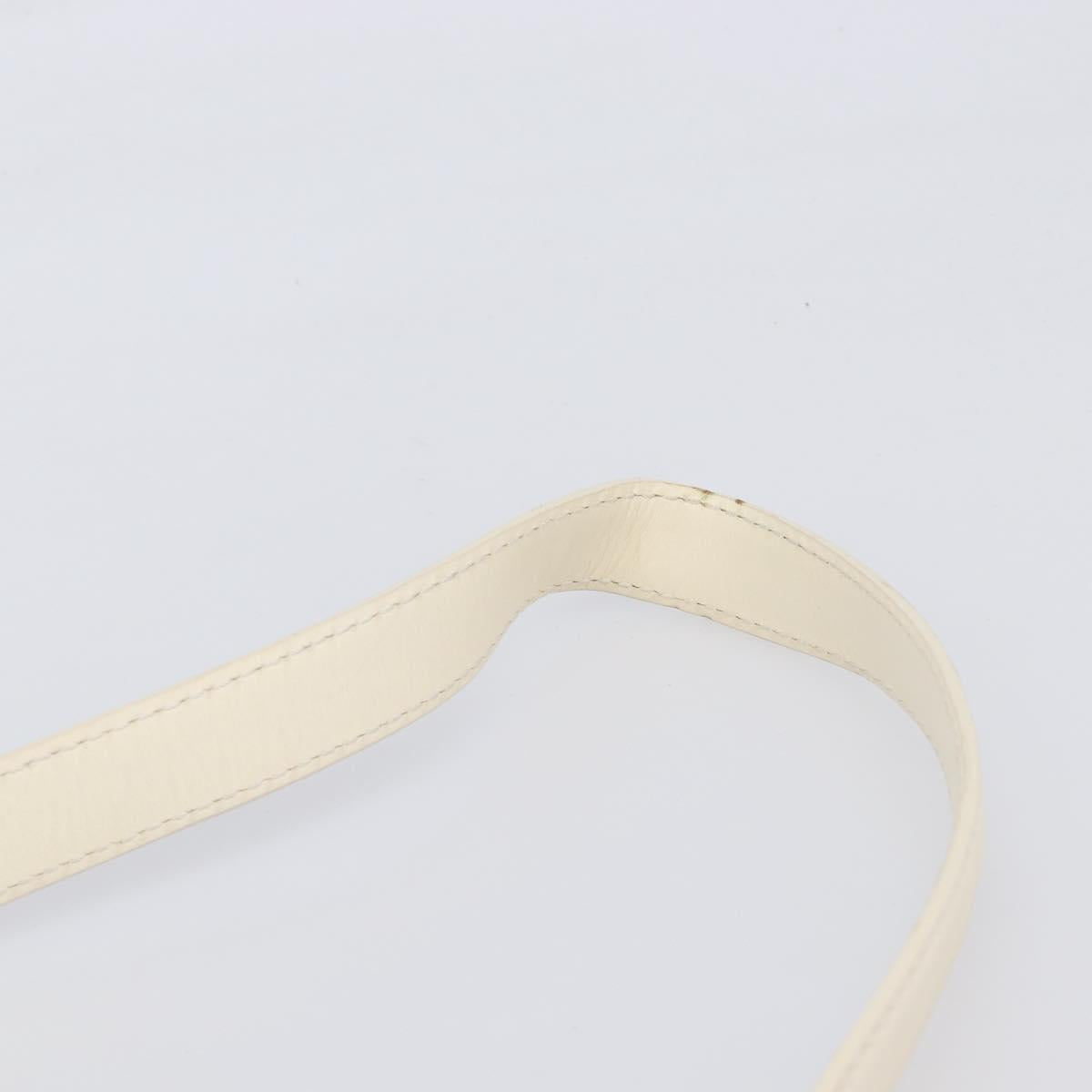 LOUIS VUITTON Cuir Bequia Trotteur MM Bag Leather White M95359 LV Auth 205951