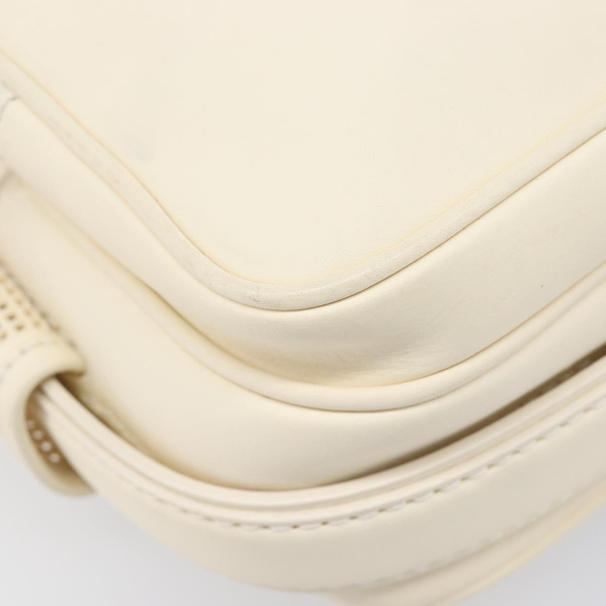 LOUIS VUITTON Cuir Bequia Trotteur MM Bag Leather White M95359 LV Auth 205951
