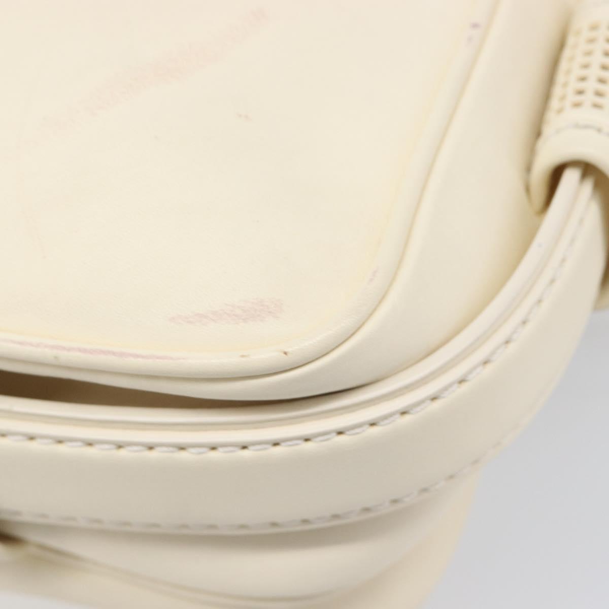 LOUIS VUITTON Cuir Bequia Trotteur MM Bag Leather White M95359 LV Auth 205951