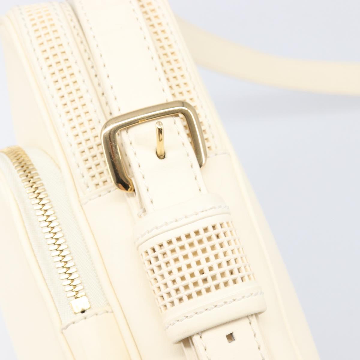 LOUIS VUITTON Cuir Bequia Trotteur MM Bag Leather White M95359 LV Auth 205951