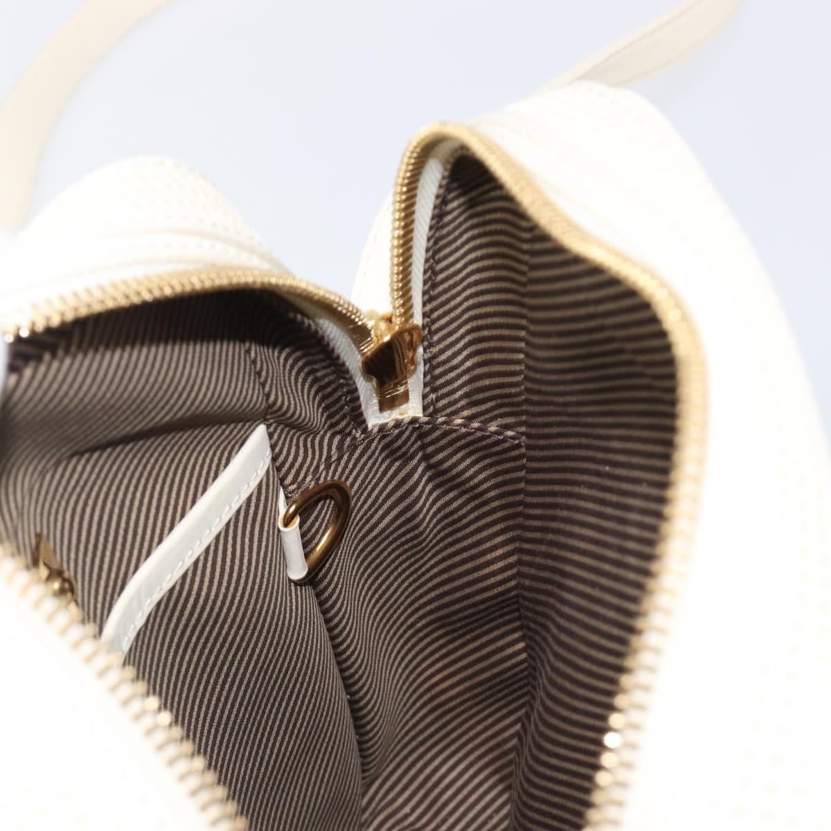 LOUIS VUITTON Cuir Bequia Trotteur MM Bag Leather White M95359 LV Auth 205951