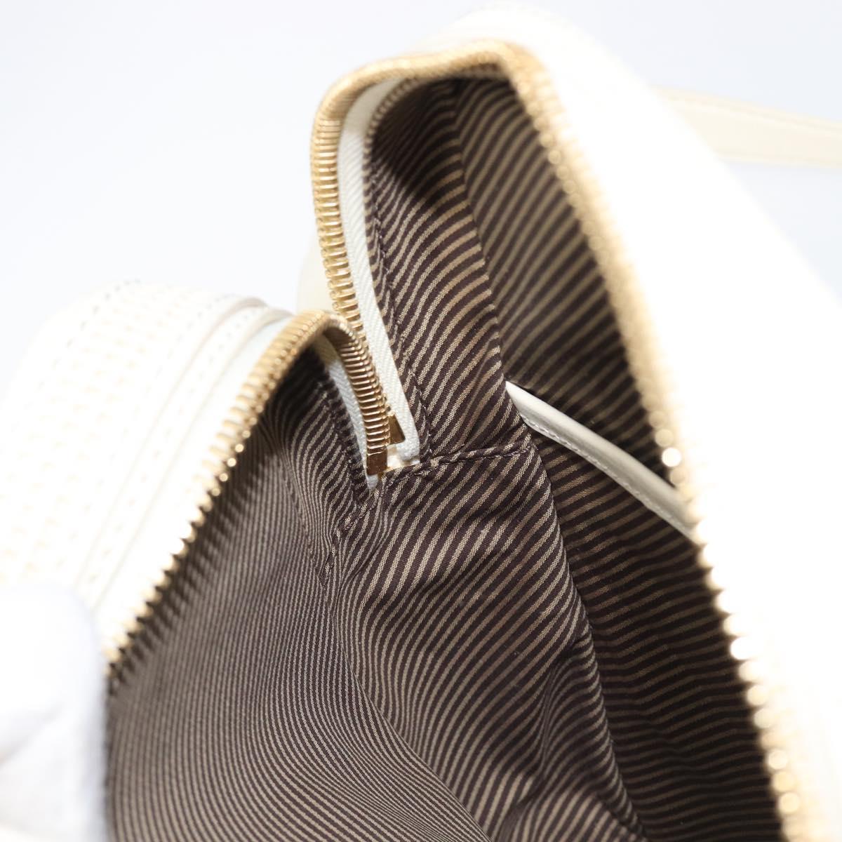 LOUIS VUITTON Cuir Bequia Trotteur MM Bag Leather White M95359 LV Auth 205951