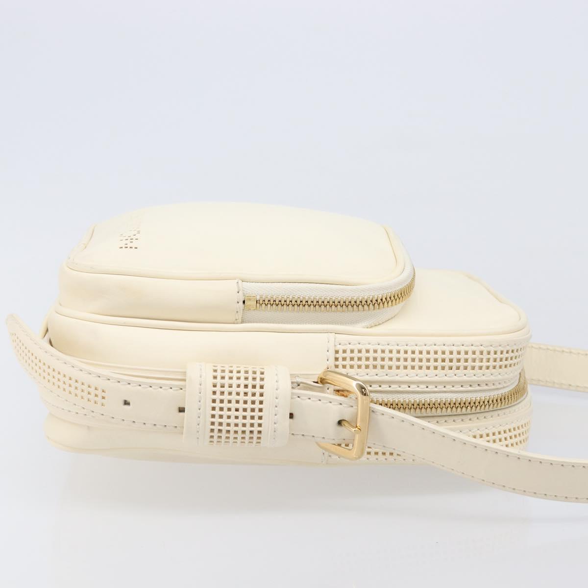 LOUIS VUITTON Cuir Bequia Trotteur MM Bag Leather White M95359 LV Auth 205951