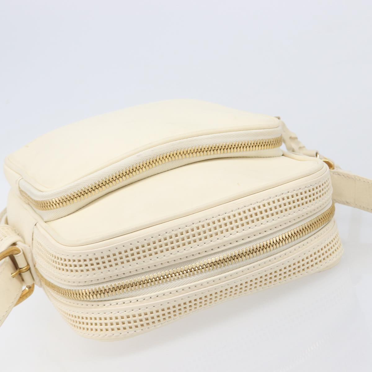 LOUIS VUITTON Cuir Bequia Trotteur MM Bag Leather White M95359 LV Auth 205951