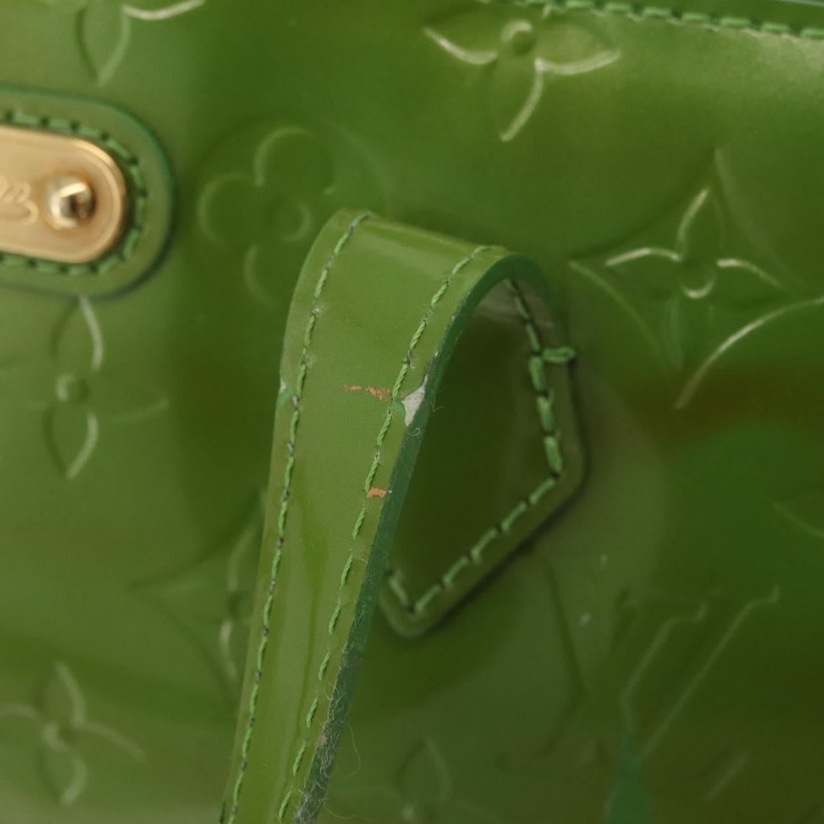 LOUIS VUITTON Monogram Vernis Wilshire PM Hand Bag Vert Tonic M93645 Auth 205958