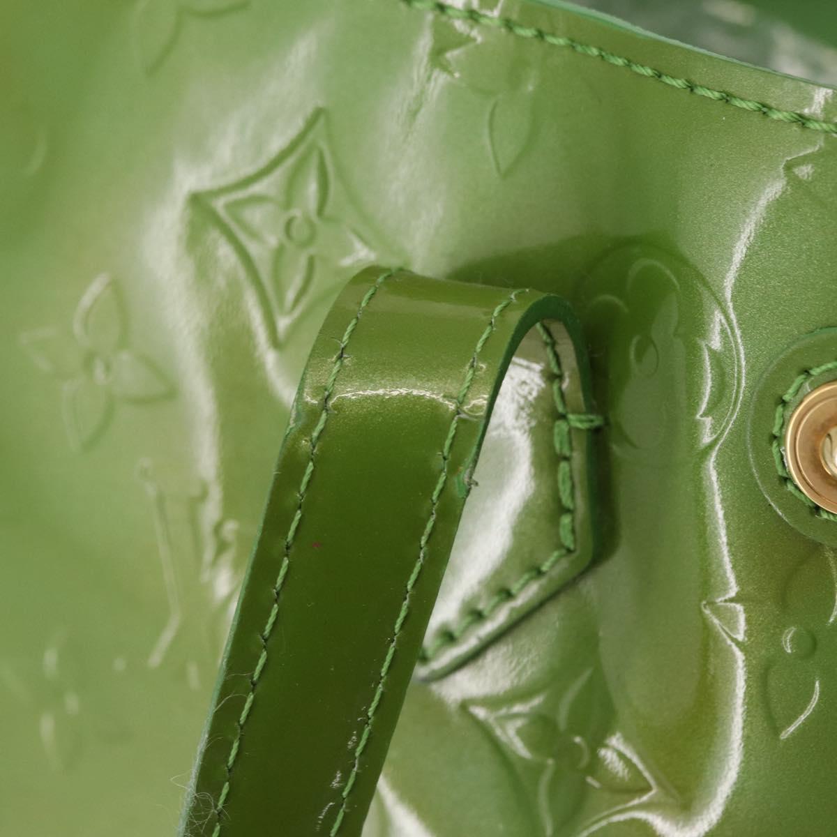 LOUIS VUITTON Monogram Vernis Wilshire PM Hand Bag Vert Tonic M93645 Auth 205958