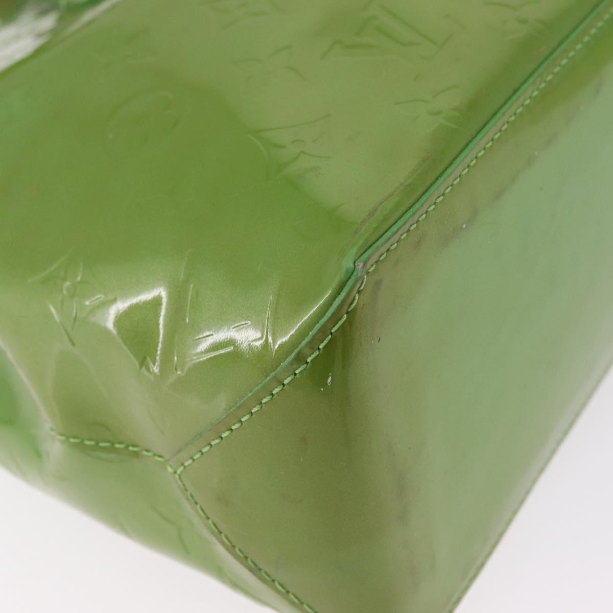 LOUIS VUITTON Monogram Vernis Wilshire PM Hand Bag Vert Tonic M93645 Auth 205958