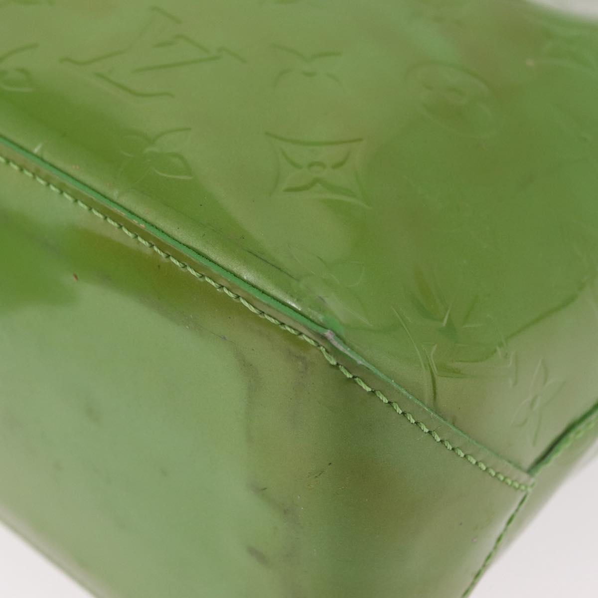 LOUIS VUITTON Monogram Vernis Wilshire PM Hand Bag Vert Tonic M93645 Auth 205958