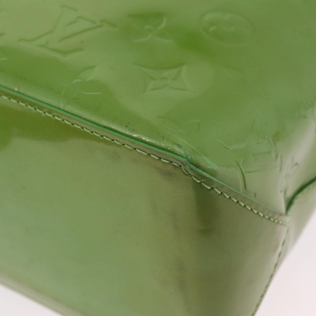 LOUIS VUITTON Monogram Vernis Wilshire PM Hand Bag Vert Tonic M93645 Auth 205958