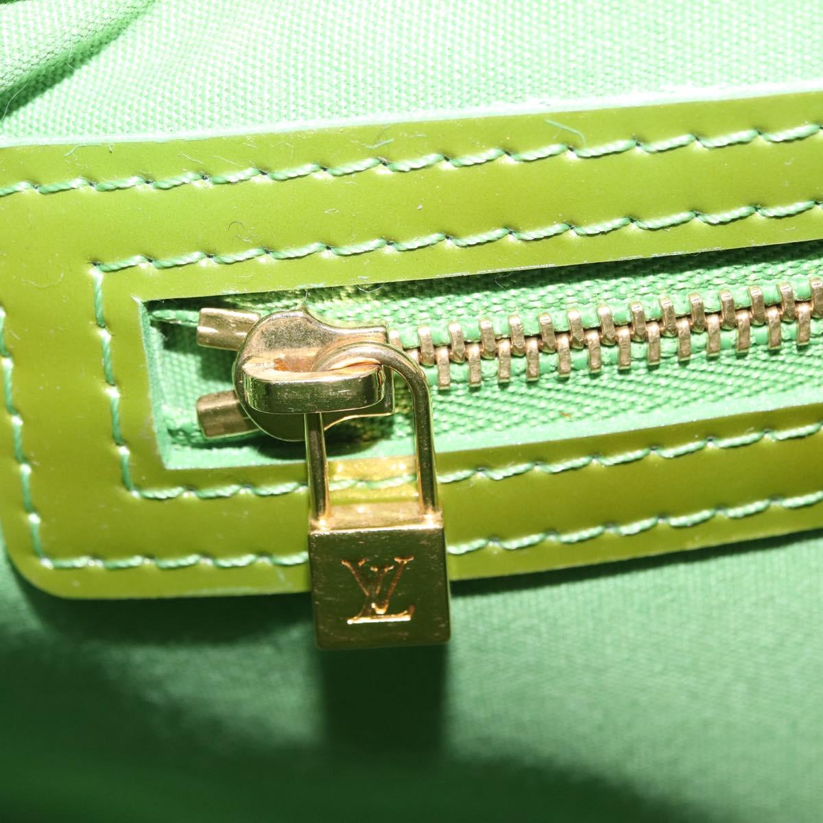 LOUIS VUITTON Monogram Vernis Wilshire PM Hand Bag Vert Tonic M93645 Auth 205958