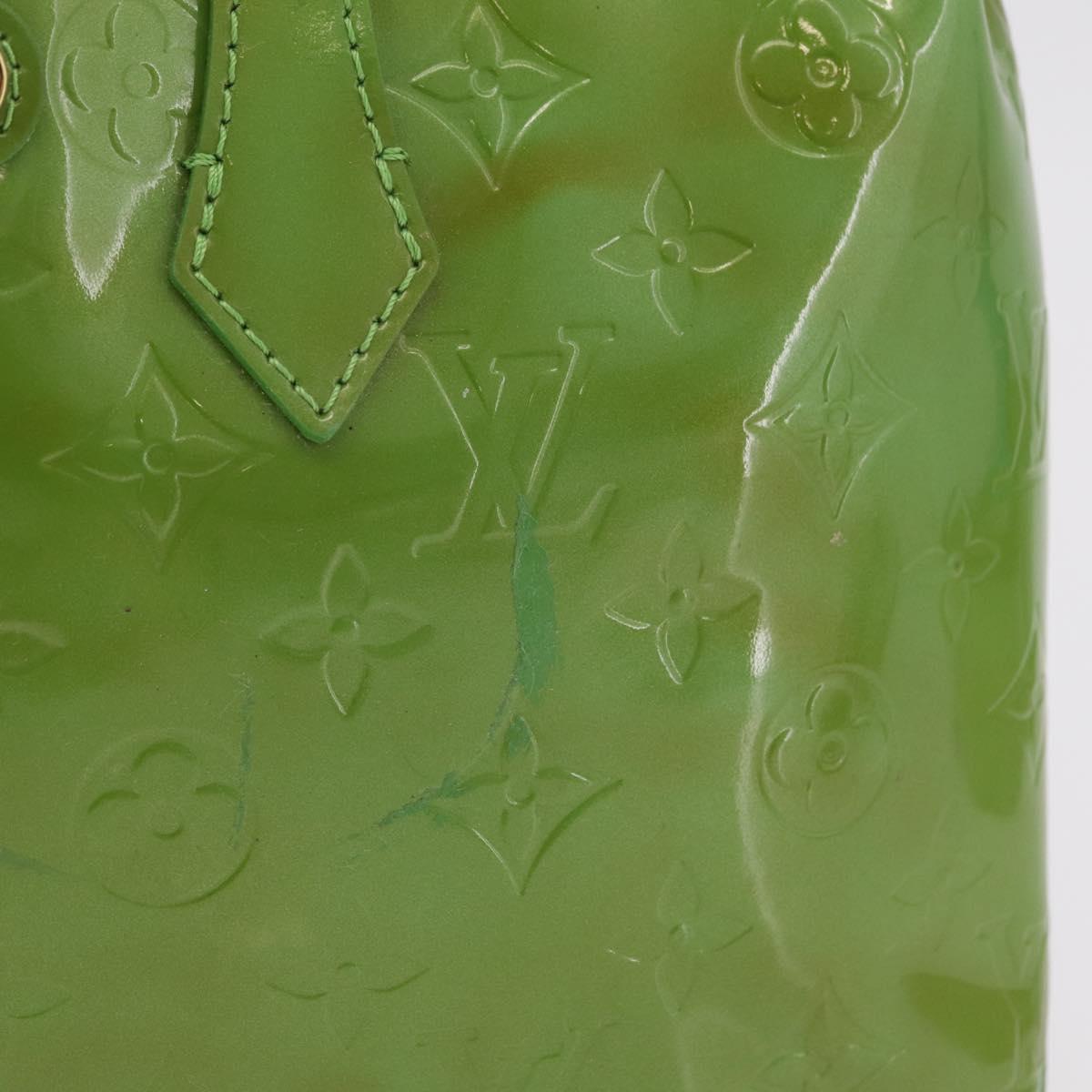 LOUIS VUITTON Monogram Vernis Wilshire PM Hand Bag Vert Tonic M93645 Auth 205958