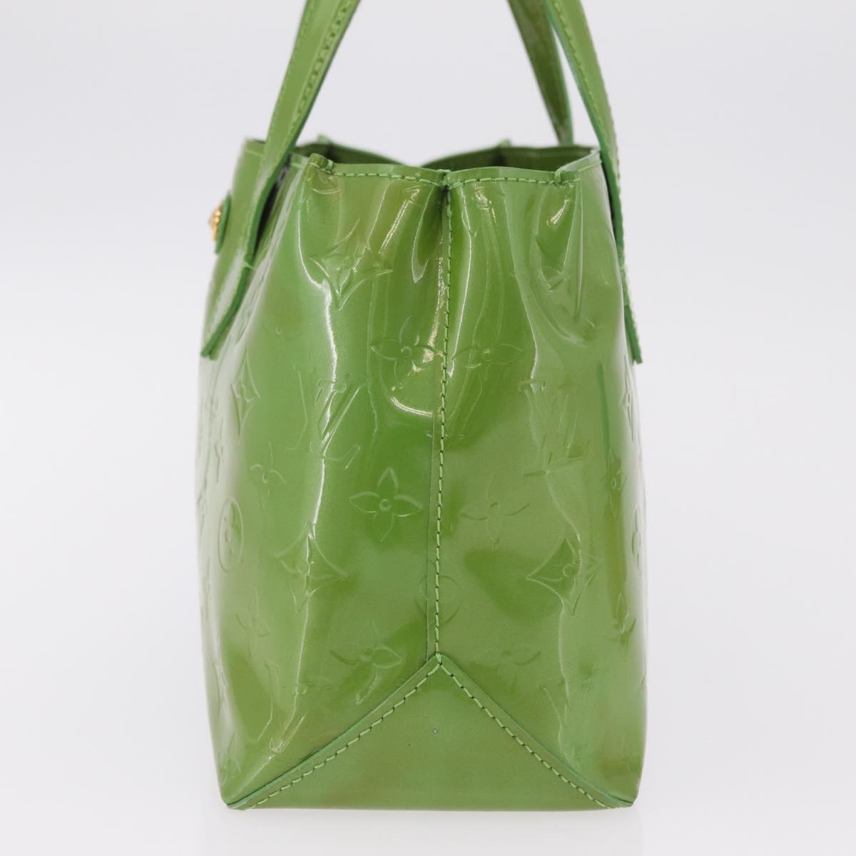 LOUIS VUITTON Monogram Vernis Wilshire PM Hand Bag Vert Tonic M93645 Auth 205958