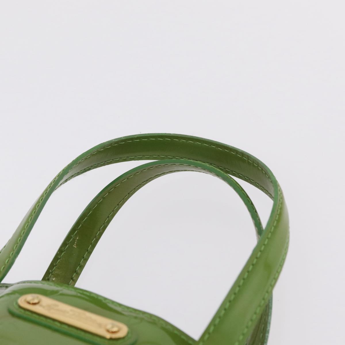 LOUIS VUITTON Monogram Vernis Wilshire PM Hand Bag Vert Tonic M93645 Auth 205958