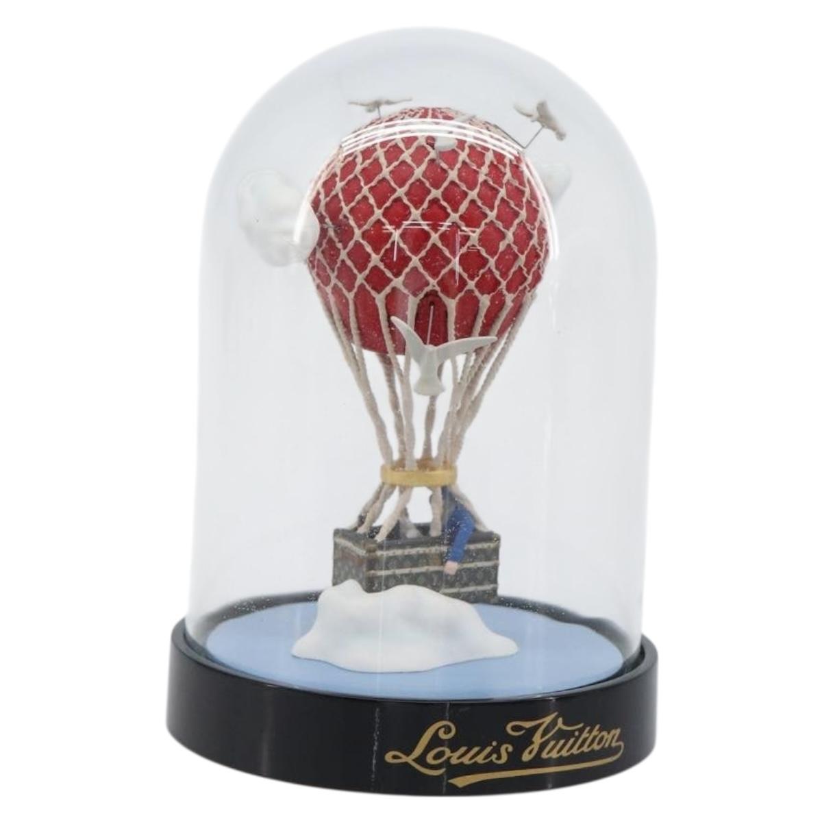 LOUIS VUITTON Almaero Snow Globe Glass Red Blue LV Auth 205963