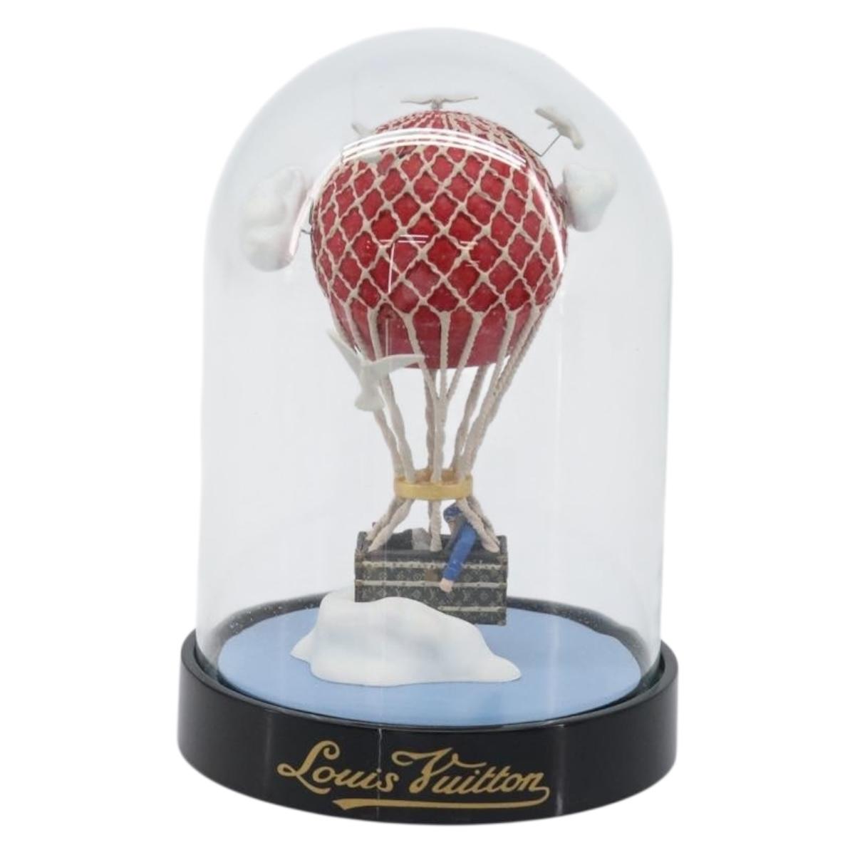 LOUIS VUITTON Almaero Snow Globe Glass Red Blue LV Auth 205963