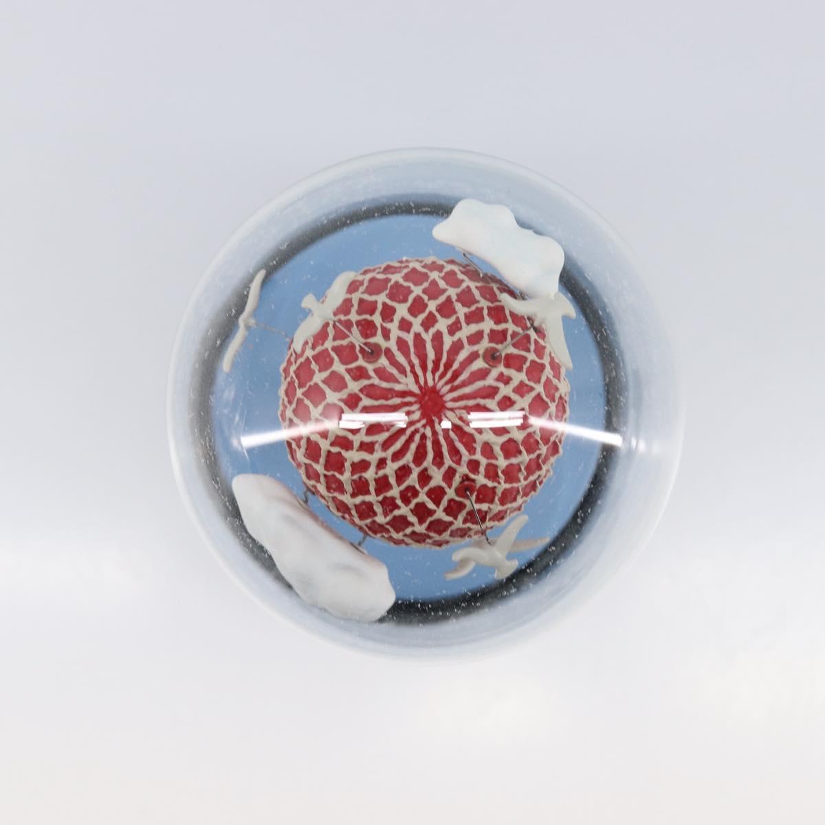 LOUIS VUITTON Almaero Snow Globe Glass Red Blue LV Auth 205963