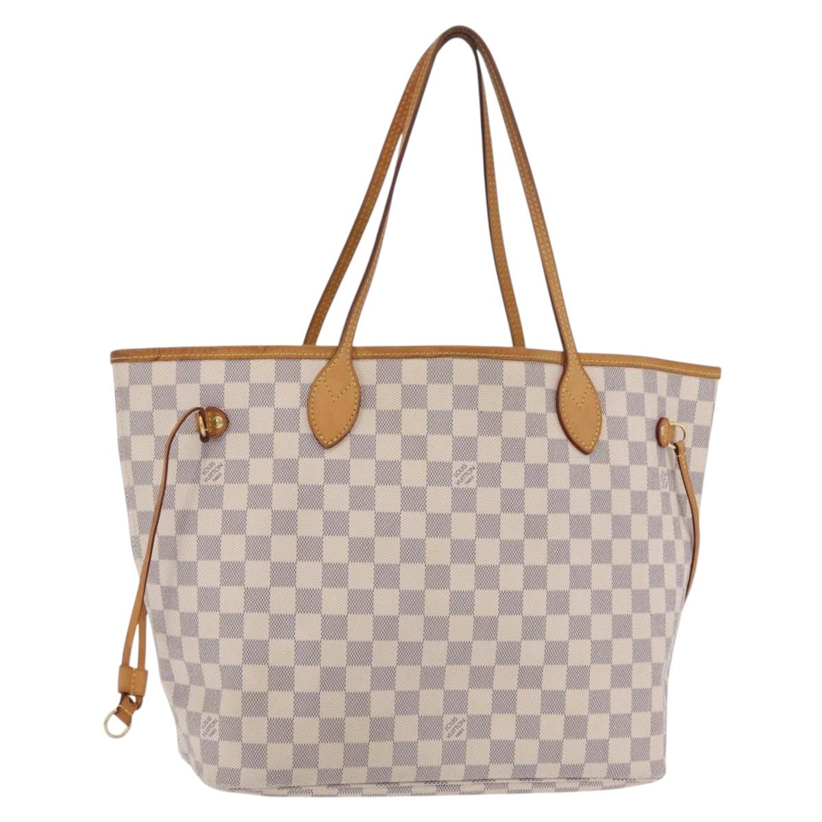 LOUIS VUITTON Damier Azur Neverfull MM Tote Bag N41605 LV Auth 205971A