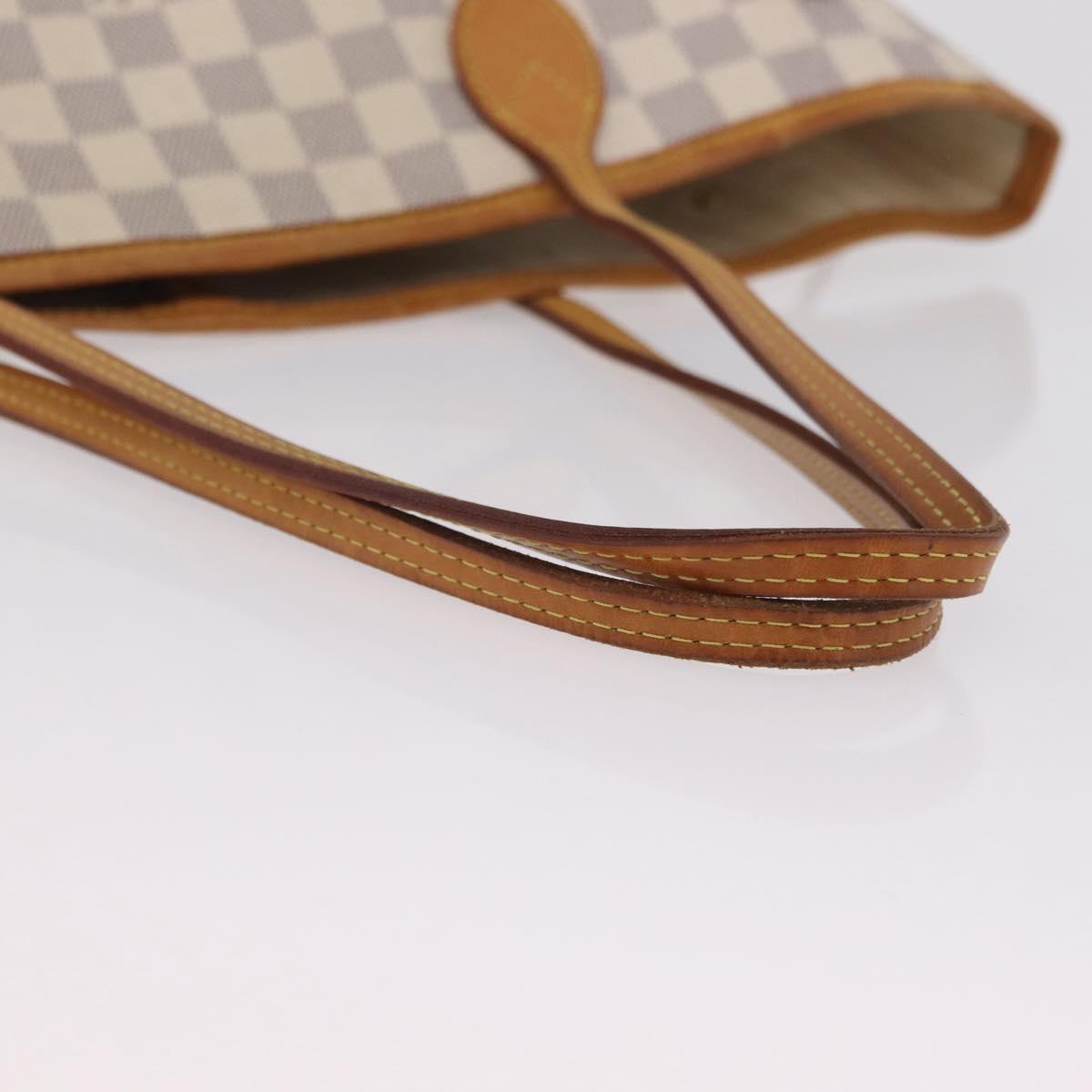 LOUIS VUITTON Damier Azur Neverfull MM Tote Bag N41605 LV Auth 205971A