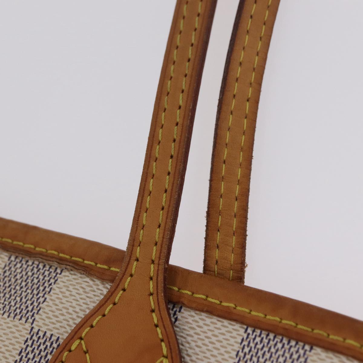LOUIS VUITTON Damier Azur Neverfull MM Tote Bag N41605 LV Auth 205971A