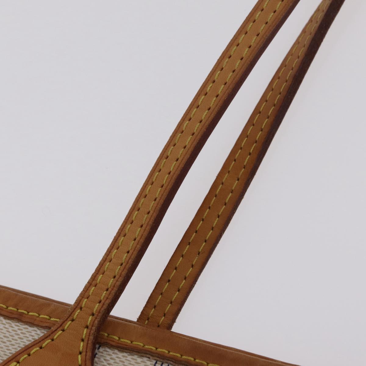 LOUIS VUITTON Damier Azur Neverfull MM Tote Bag N41605 LV Auth 205971A