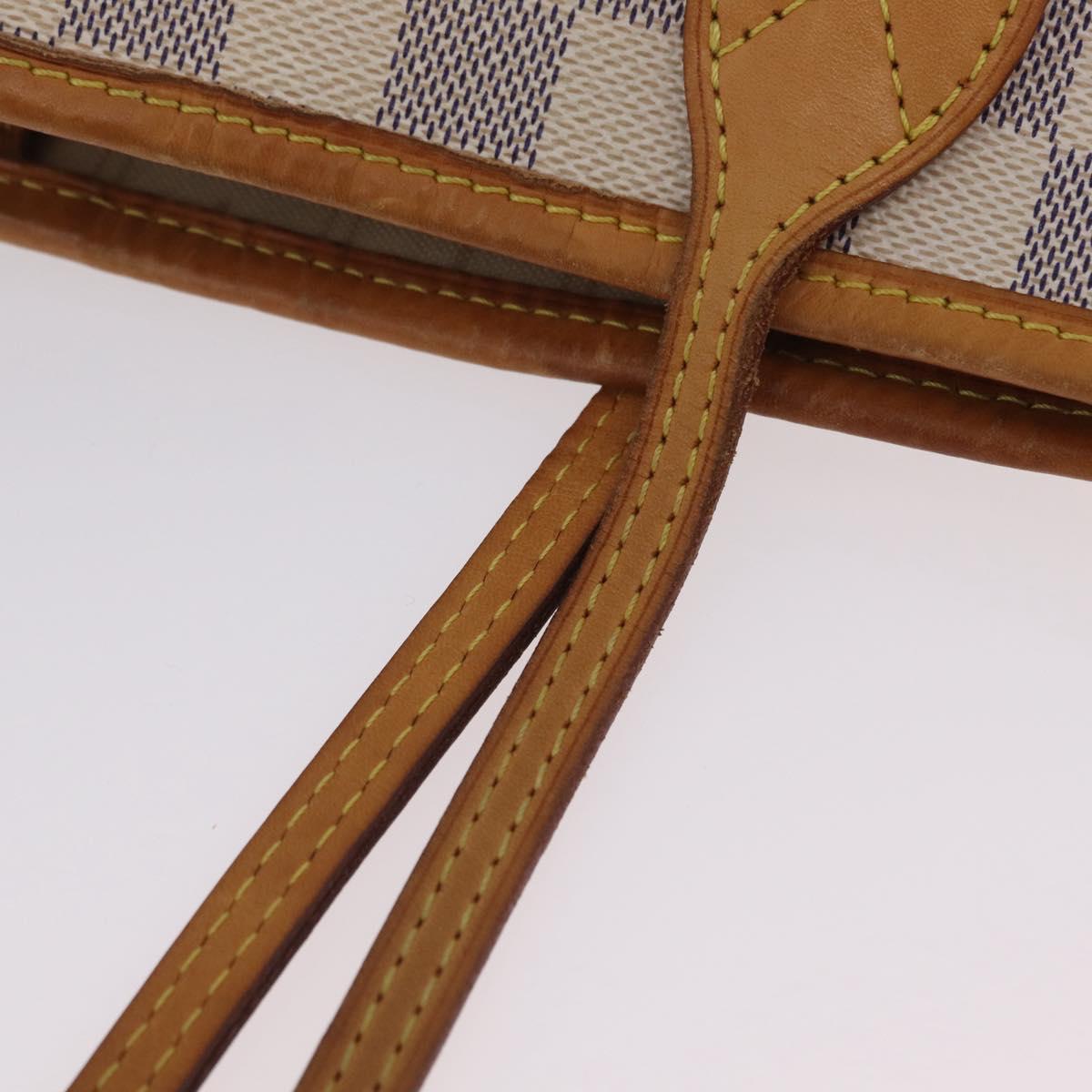 LOUIS VUITTON Damier Azur Neverfull MM Tote Bag N41605 LV Auth 205971A