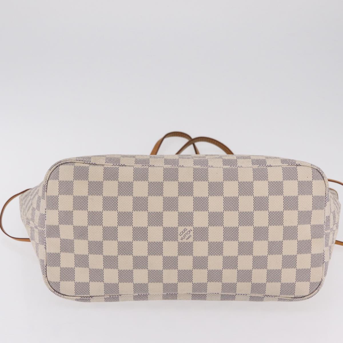 LOUIS VUITTON Damier Azur Neverfull MM Tote Bag N41605 LV Auth 205971A