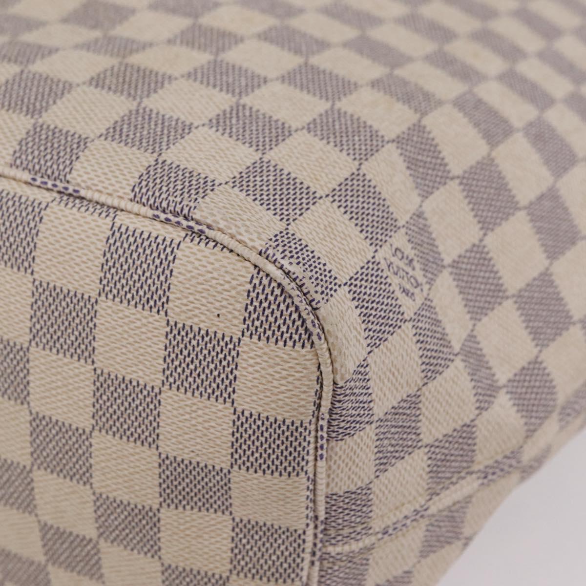 LOUIS VUITTON Damier Azur Neverfull MM Tote Bag N41605 LV Auth 205971A