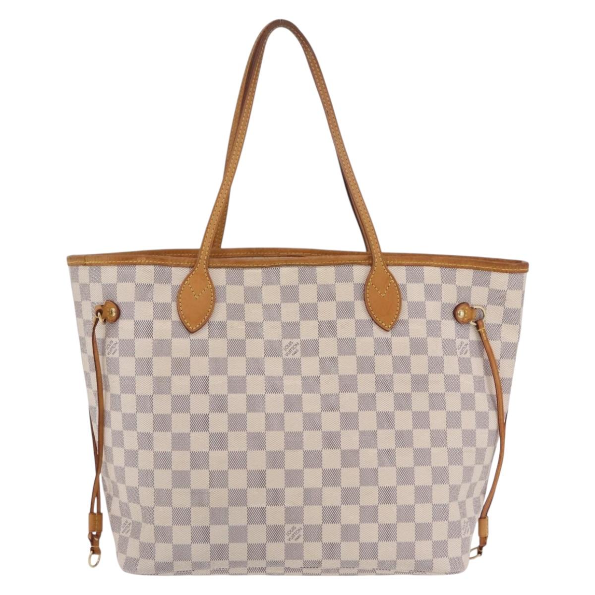 LOUIS VUITTON Damier Azur Neverfull MM Tote Bag N41605 LV Auth 205971A