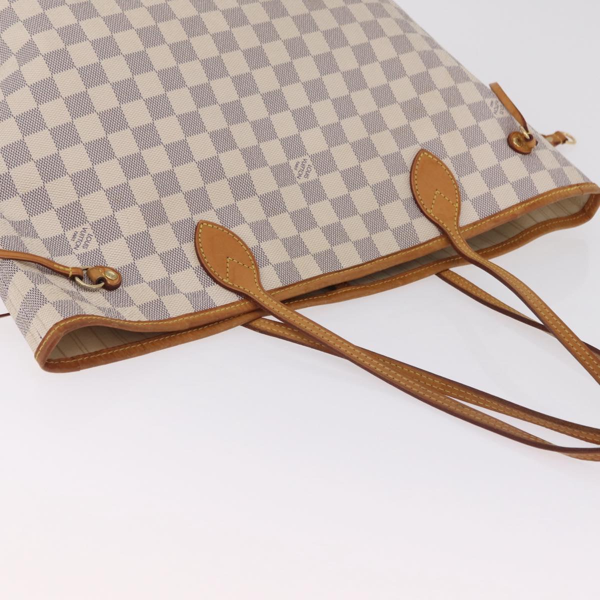 LOUIS VUITTON Damier Azur Neverfull MM Tote Bag N41605 LV Auth 205971A